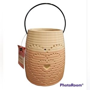 Ceramic Lantern with Hearts